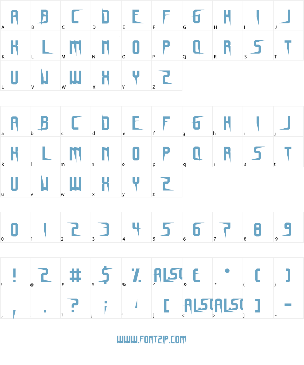 Gnome Splinters Font Character